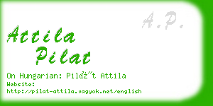 attila pilat business card